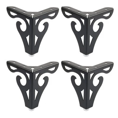 Unique Bargains Metal Cabinet Sofa Tea Table Worktop Shelves Bed Furniture Legs 4 Pcs 4 Unique Bargains Metal Cabinet Sofa Tea Table Worktop Shelves Bed Furniture Legs 4 Pcs - Image 4