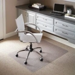 3'9"x4'5" Rectangle Solid Office Chair Mat Clear - Emma And Oliver