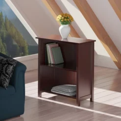 30" 3 Tier Milan Storage Shelf Or Bookshelf Medium Walnut - Winsome 13 30" 3 Tier Milan Storage Shelf Or Bookshelf Medium Walnut - Winsome -WorkHaven Sales Shop GUEST 858cb728 9632 4e62 b01d 2738fd60880d