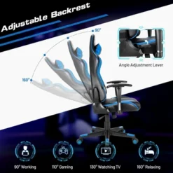 Costway Gaming Chair Adjustable Swivel Racing Style Computer Office Chair -WorkHaven Sales Shop GUEST 859c5c8d e52a 4f66 97bd 2d608bf8c72b