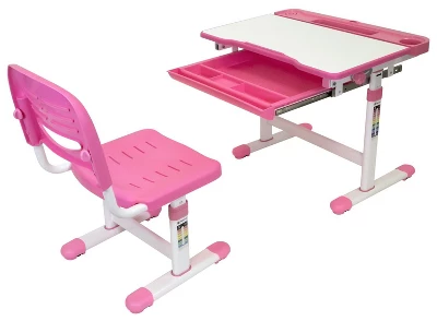 Mount-It! Kids Desk And Chair Set For Ages 3 To 10 - Pink 1 Mount-It! Kids Desk And Chair Set For Ages 3 To 10 - Pink