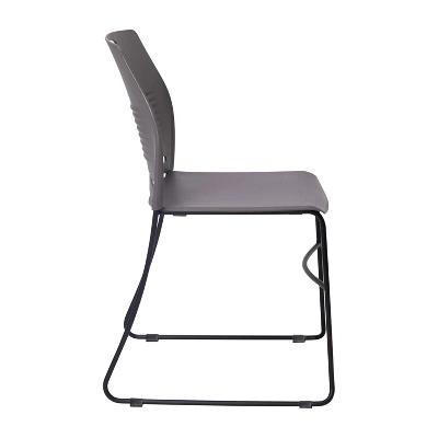 Emma And Oliver Heavy Duty 660 Lb. Capacity Ergonomic Polypropylene Stack Chair With Perforated Back And Steel Sled Base 9 Emma And Oliver Heavy Duty 660 Lb. Capacity Ergonomic Polypropylene Stack Chair With Perforated Back And Steel Sled Base - Image 9