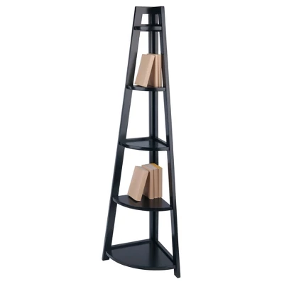 58" Adam A Frame Corner Shelf - Black - Winsome 4 58" Adam A Frame Corner Shelf - Black - Winsome - Image 4