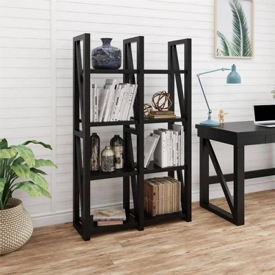 60" Liberty Bookshelf/Room Divider Black - Room & Joy 1 60" Liberty Bookshelf/Room Divider Black - Room & Joy
