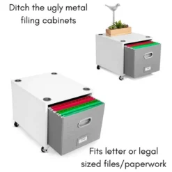 BirdRock Home Rolling Storage File Cabinet With 1 Lateral Drawer - White 9 BirdRock Home Rolling Storage File Cabinet With 1 Lateral Drawer - White -WorkHaven Sales Shop GUEST 8622c5d8 e216 4859 adff 403d4c13488c