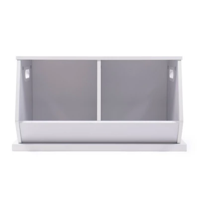 Wood Toy Storage Cubby And Kids' Bookcase White - Humble Crew 1 Wood Toy Storage Cubby And Kids' Bookcase White - Humble Crew