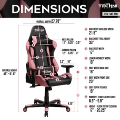 Ergonomic High Back Racer Style PC Gaming Chair Pink - Techni Sport 16 Ergonomic High Back Racer Style PC Gaming Chair Pink - Techni Sport -WorkHaven Sales Shop GUEST 868b39f1 efc3 4117 ba63 7b9fbd13797a