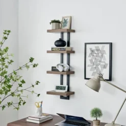 36" X 11" 4 Tier Ladder Bracket Floating Wall Shelf Unit - Danya B. -WorkHaven Sales Shop GUEST 870c2c8b 2762 4ec6 82a7 3ad2f805a9b5