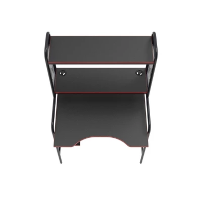 ICarus Mesh Gaming Desk With Wood Desktop - X Rocker 4 ICarus Mesh Gaming Desk With Wood Desktop - X Rocker - Image 4