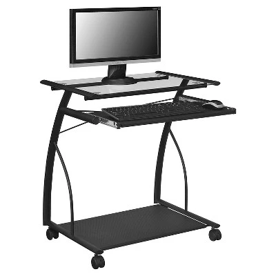 Edgeview Mobile Computer Desk - Black - Room & Joy 2 Edgeview Mobile Computer Desk - Black - Room & Joy - Image 2