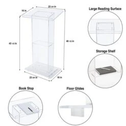 Lectern With Shelf Clear Acrylic - Hampden Furnishings 27 Lectern With Shelf Clear Acrylic - Hampden Furnishings -WorkHaven Sales Shop GUEST 87e2e62e 34bc 43b5 b711 959b5fadf175