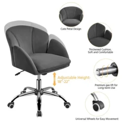 Yaheetech Modern Swivel Rolling Desk Chair With Armrests For Home Office -WorkHaven Sales Shop GUEST 880fcd06 368c 4d34 911d d21d83cac11d