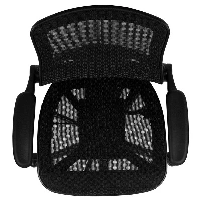 Flash Furniture Mid-Back Transparent Mesh Drafting Chair With Flip-Up Arms 8 Flash Furniture Mid-Back Transparent Mesh Drafting Chair With Flip-Up Arms - Image 8