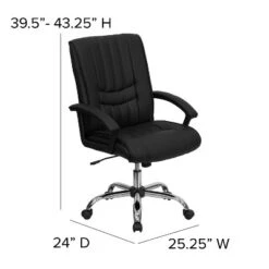 Flash Furniture Mid-Back Black LeatherSoft Swivel Manager's Office Chair With Arms 11 Flash Furniture Mid-Back Black LeatherSoft Swivel Manager's Office Chair With Arms -WorkHaven Sales Shop GUEST 88882550 b5e6 47c7 a691 8bf8d40f3dda
