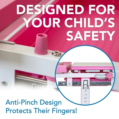 Mount-It! Kids Desk And Chair Set For Ages 3 To 10 - Pink 3 Mount-It! Kids Desk And Chair Set For Ages 3 To 10 - Pink - Image 3