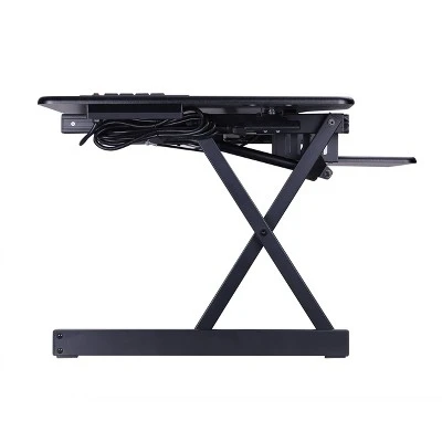 46" Adjustable Height Standing Desk Converter Black - Rocelco 3 46" Adjustable Height Standing Desk Converter Black - Rocelco - Image 3