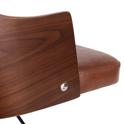 Rhine Mid-Century Modern Upholstered Swivel Office Chair - Christopher Knight Home 2 Rhine Mid-Century Modern Upholstered Swivel Office Chair - Christopher Knight Home - Image 2