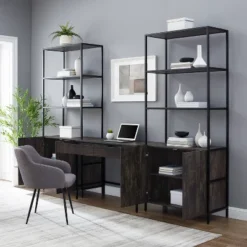 3pc Jacobsen Desk And Large Etagere Set Brown Ash - Crosley 18 3pc Jacobsen Desk And Large Etagere Set Brown Ash - Crosley -WorkHaven Sales Shop GUEST 8a9f72cc db42 4c15 8549 751979b0a74c