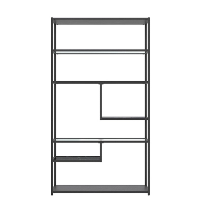 72" Eos Bookcase Etagere Marble/Glass Black - Room & Joy 2 72" Eos Bookcase Etagere Marble/Glass Black - Room & Joy - Image 2