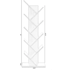 Basicwise Wooden 9-Shelf Tree Magazine CD Storage Bookcase 8 Basicwise Wooden 9-Shelf Tree Magazine CD Storage Bookcase -WorkHaven Sales Shop GUEST 8c0d81df d7af 4d9e bc16 076f556151d7