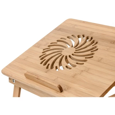 Aleratec 15in Natural Bamboo Multi-Functional Laptop Stand 1 Aleratec 15in Natural Bamboo Multi-Functional Laptop Stand