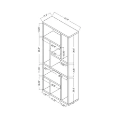 71" Stanza 9 Shelf Bookcase Canyon Cappuccino - HOMES: Inside + Out 5 71" Stanza 9 Shelf Bookcase Canyon Cappuccino - HOMES: Inside + Out -WorkHaven Sales Shop GUEST 8c36bee0 6460 4c98 b40f 54625da0d936
