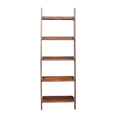 Set Of 2 75.5" 5 Shelf Leaning Bookcases - International Concepts 2 Set Of 2 75.5" 5 Shelf Leaning Bookcases - International Concepts - Image 2