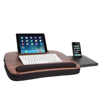 Sofia + Sam Multi Tasking Memory Foam Lap Desk (Brown Wood Top) - Supports Laptops Up To 15 Inches 1 Sofia + Sam Multi Tasking Memory Foam Lap Desk (Brown Wood Top) - Supports Laptops Up To 15 Inches