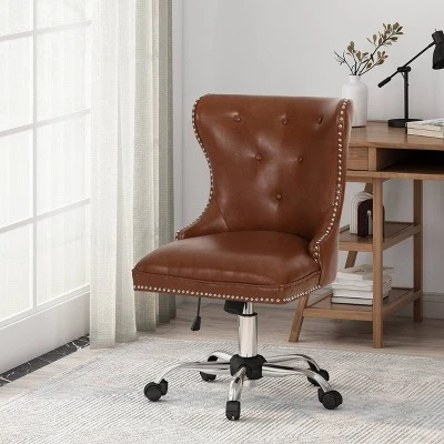Bedell Contemporary Tufted Swivel Office Chair - Christopher Knight Home 1 Bedell Contemporary Tufted Swivel Office Chair - Christopher Knight Home