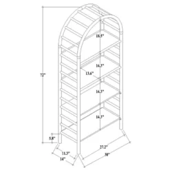72" Holladay Curved Wooden Bookcase - Threshold™ Designed With Studio McGee -WorkHaven Sales Shop GUEST 907a020b f8bd 48ff ad78 2332a2c16f0a