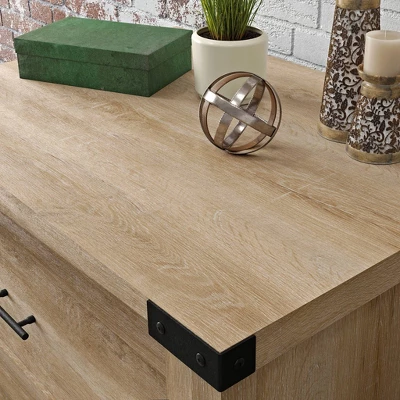 2 Drawer Bridge Acre Rustic Farmhouse Lateral File Cabinet Orchard Oak - Sauder 3 2 Drawer Bridge Acre Rustic Farmhouse Lateral File Cabinet Orchard Oak - Sauder - Image 3