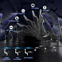 Costway Gaming Desk&Massage Gaming Chair Set W/ Footrest Monitor Shelf Power Strip White 14 Costway Gaming Desk&Massage Gaming Chair Set W/ Footrest Monitor Shelf Power Strip White -WorkHaven Sales Shop GUEST 919bc509 49d8 40aa a71e 985962c05f31