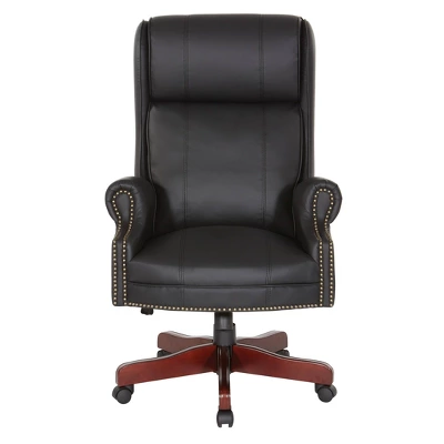 Traditional Executive High Back Chair Black - OSP Home Furnishings 2 Traditional Executive High Back Chair Black - OSP Home Furnishings - Image 2