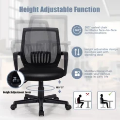 Costway Mid-Back Office Executive Chair Mesh Chair Height Adjustable W/ Lumbar Support 15 Costway Mid-Back Office Executive Chair Mesh Chair Height Adjustable W/ Lumbar Support -WorkHaven Sales Shop GUEST 93f620a3 7155 4a21 ac94 5bd37de14bd7