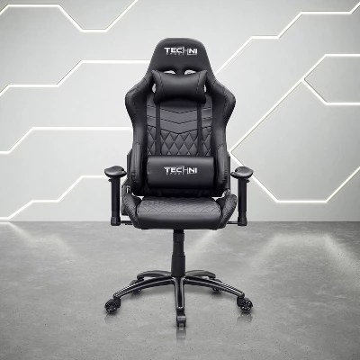Ts-5100 Ergonomic High Back Racer Style Video Gaming Chair - Black - Techni Sport 4 Ts-5100 Ergonomic High Back Racer Style Video Gaming Chair - Black - Techni Sport - Image 4