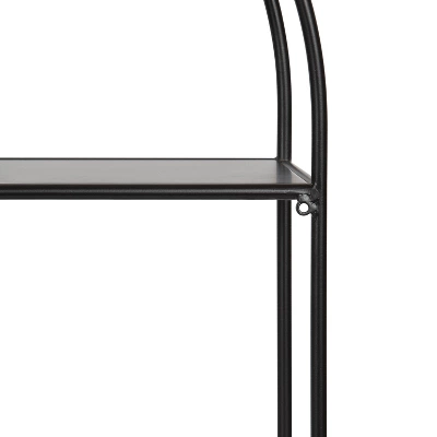 24" X 26" Monroe Metal Arch Shelf Black - Kate & Laurel All Things Decor 2 24" X 26" Monroe Metal Arch Shelf Black - Kate & Laurel All Things Decor - Image 2