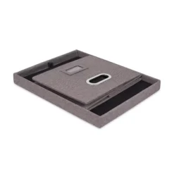 Internet's Best 2-Pack Collapsible File Storage Organizer With Lid - Grey