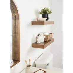 2pc 24" Havlock Wood Shelf Set - Kate & Laurel All Things Decor -WorkHaven Sales Shop GUEST 95fc96e1 944e 4675 bead 924424a7ec8a