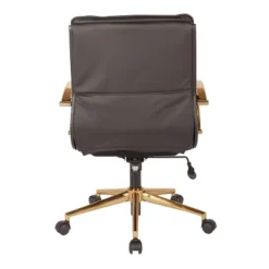 Mid Back Faux Leather Chair With Gold Finish - OSP Home Furnishings 12 Mid Back Faux Leather Chair With Gold Finish - OSP Home Furnishings -WorkHaven Sales Shop GUEST 96a70e48 ab9d 4aa0 be34 05029038c15c