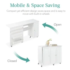 Best Choice Products Large Portable Multipurpose Folding Sewing Table W/ Magnetic Doors, Craft Storage & Bins - White 8 Best Choice Products Large Portable Multipurpose Folding Sewing Table W/ Magnetic Doors, Craft Storage & Bins - White -WorkHaven Sales Shop GUEST 9726ee6d 9531 4af7 b7f8 10e0a7581bee
