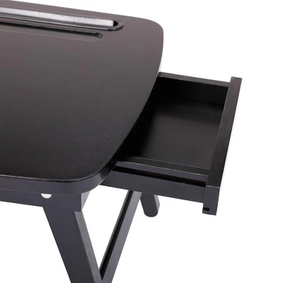 BirdRock Home Portable Sit Or Stand Desk With Storage Drawer And Media Slot - Espresso 6 BirdRock Home Portable Sit Or Stand Desk With Storage Drawer And Media Slot - Espresso - Image 6