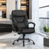 Costway Big & Tall 500lb Massage Office Chair E Xecutive PU Leather Computer Desk Chair