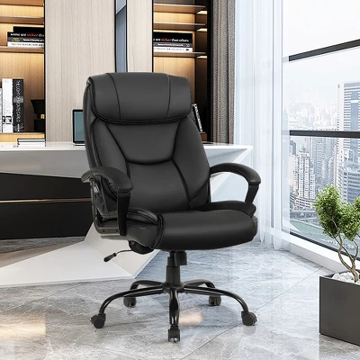 Costway Big & Tall 500lb Massage Office Chair E Xecutive PU Leather Computer Desk Chair 1 Costway Big & Tall 500lb Massage Office Chair E Xecutive PU Leather Computer Desk Chair