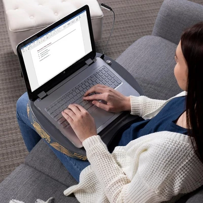 Sofia + Sam Lap Desk For Laptop And Writing With USB Light - Tropical Grey 3 Sofia + Sam Lap Desk For Laptop And Writing With USB Light - Tropical Grey - Image 3