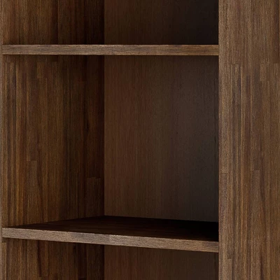 70" Wright Bookcase With Storage Rustic Natural Aged Brown-WyndenHall 7 70" Wright Bookcase With Storage Rustic Natural Aged Brown-WyndenHall - Image 7