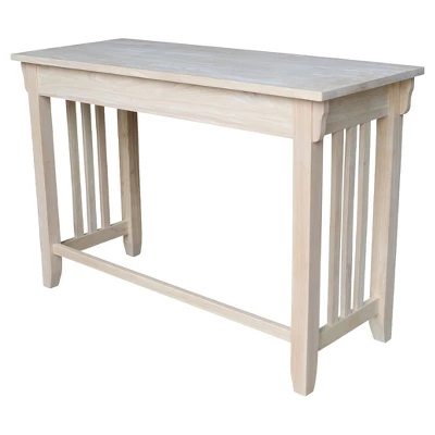 Mission Desk With Drawer - Unfinished - International Concepts 2 Mission Desk With Drawer - Unfinished - International Concepts - Image 2