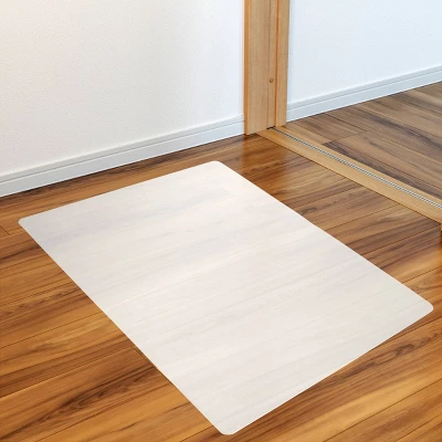 Polypropylene Anti Slip Foldable Chair Mat For Hard Floors Rectangular White - Floortex 3 Polypropylene Anti Slip Foldable Chair Mat For Hard Floors Rectangular White - Floortex - Image 3