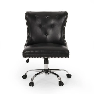 Bedell Contemporary Tufted Swivel Office Chair - Christopher Knight Home 9 Bedell Contemporary Tufted Swivel Office Chair - Christopher Knight Home - Image 9