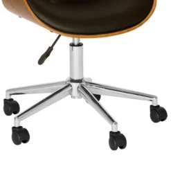 Daphne Faux Leather Chrome Office Chair Black/Walnut - Armen Living 5 Daphne Faux Leather Chrome Office Chair Black/Walnut - Armen Living -WorkHaven Sales Shop GUEST 993ed7fb 78fa 49cd a30f f186d7bbd0ec