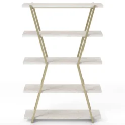 72" Favian 5 Shelf Display Bookcase Champagne - MiBasics 8 72" Favian 5 Shelf Display Bookcase Champagne - MiBasics -WorkHaven Sales Shop GUEST 99a1324d 287f 4c1e 8052 1522339353c3